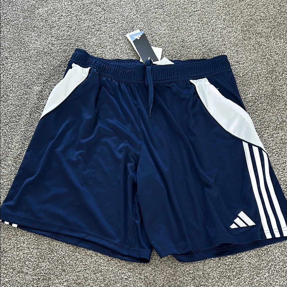 Adidas Men's Navy Blue Athletic Tiro Shorts